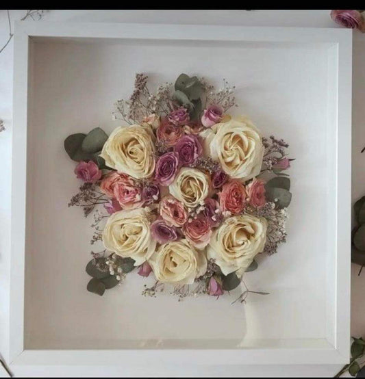 Cadre 3D bouquet de mariée