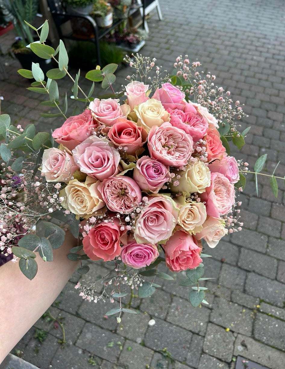 Bouquet de roses couleur surprise